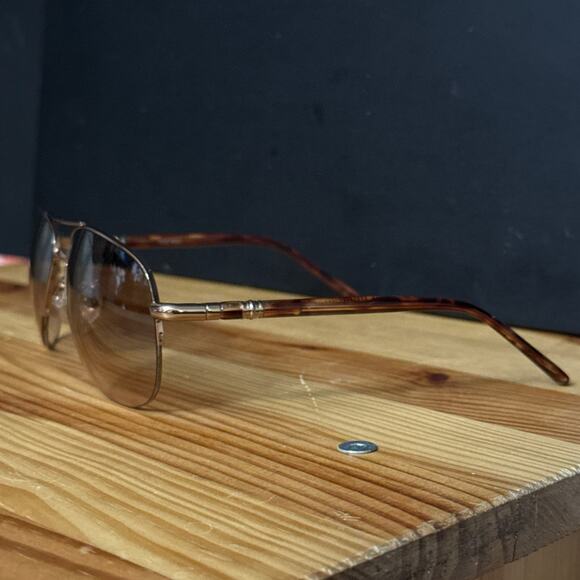 WOMEN'S NINE WEST SUNGLASSES AVIATOR COLOR BROWN LENS TORTOISESHELL PREOWNED - Picture 4 of 7